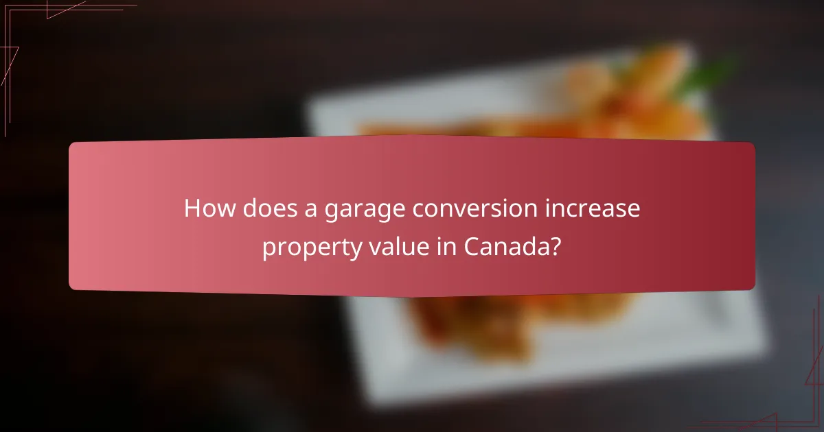 How does a garage conversion increase property value in Canada?