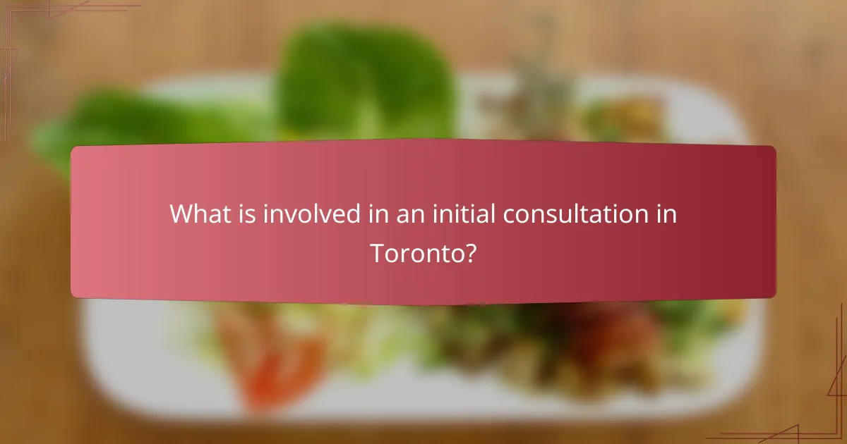 What is involved in an initial consultation in Toronto?